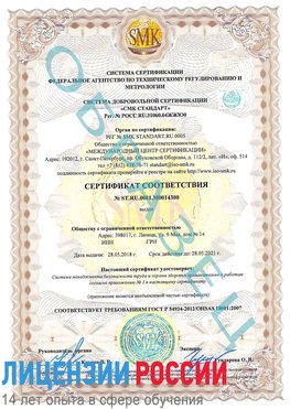 Образец сертификата соответствия Чернышевск Сертификат OHSAS 18001